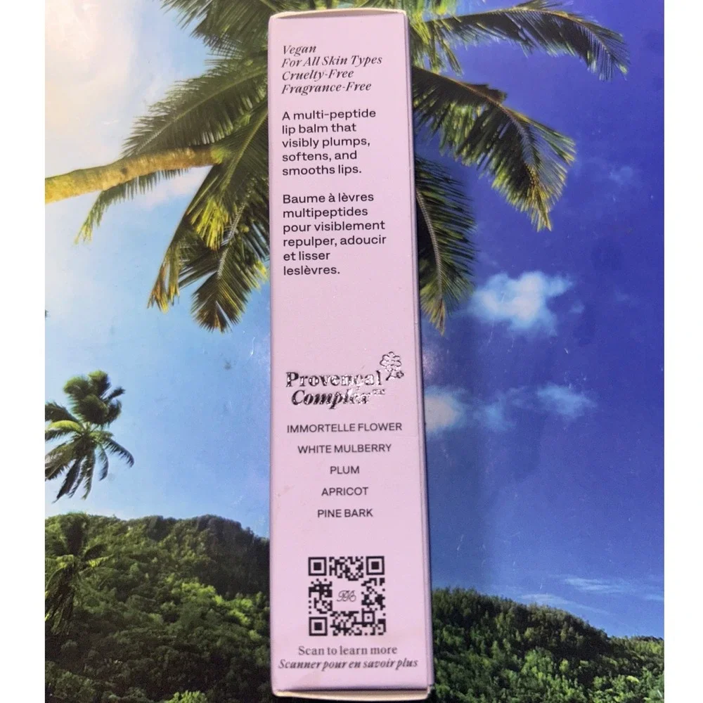Provence Beauty Soft Bisous Plumping Lip Balm Vanille Clear New Tripeptide-1
